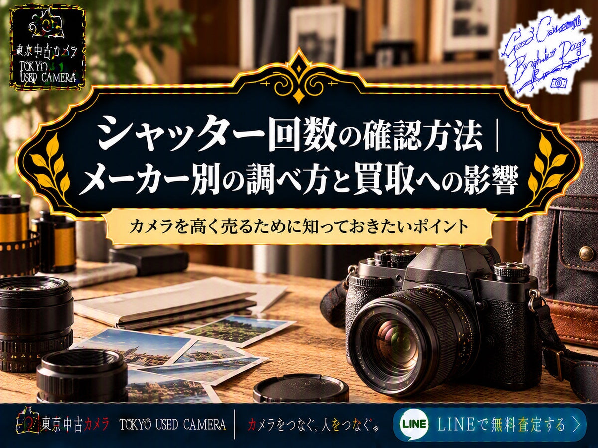 シャッター回数の確認方法|メーカー別の調べ方と買取への影響