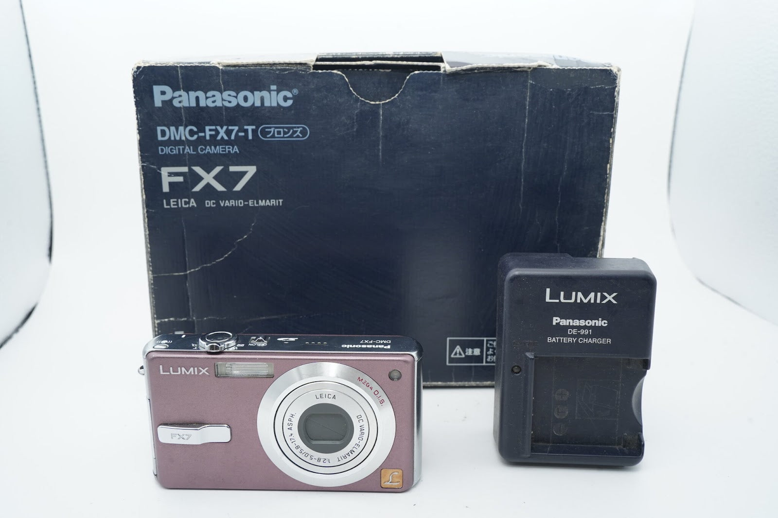 Panasonic LUMIX DMC-FX7 ブロンズバッテリー 充電器 箱 付属