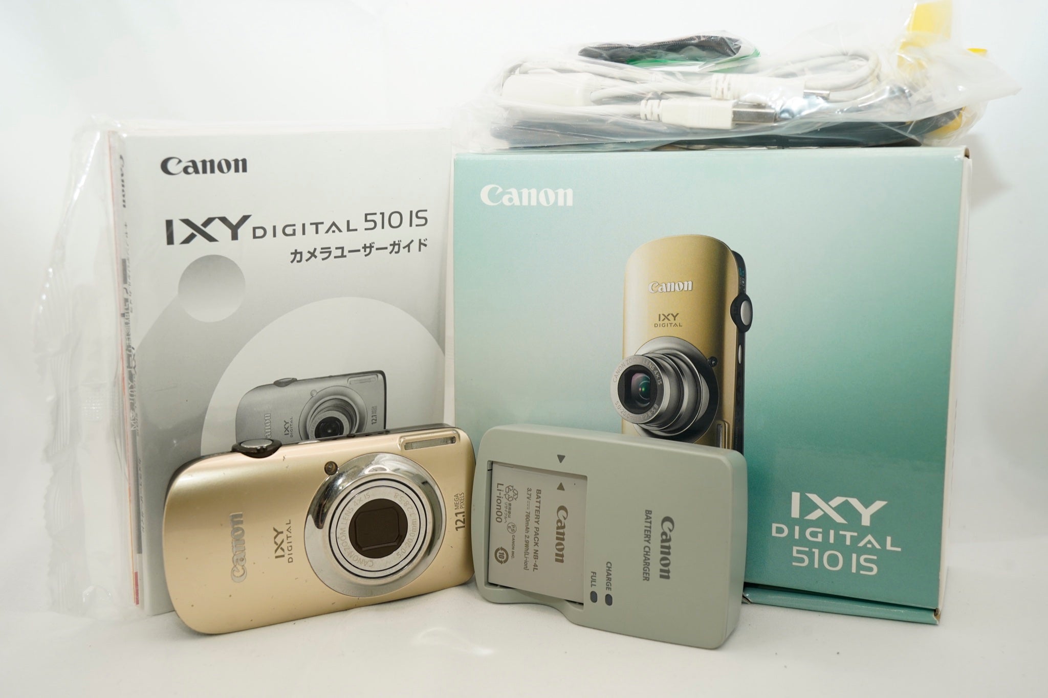Canon IXY DIGITAL 510 IS ゴールド バッテリー・充電器・箱付属