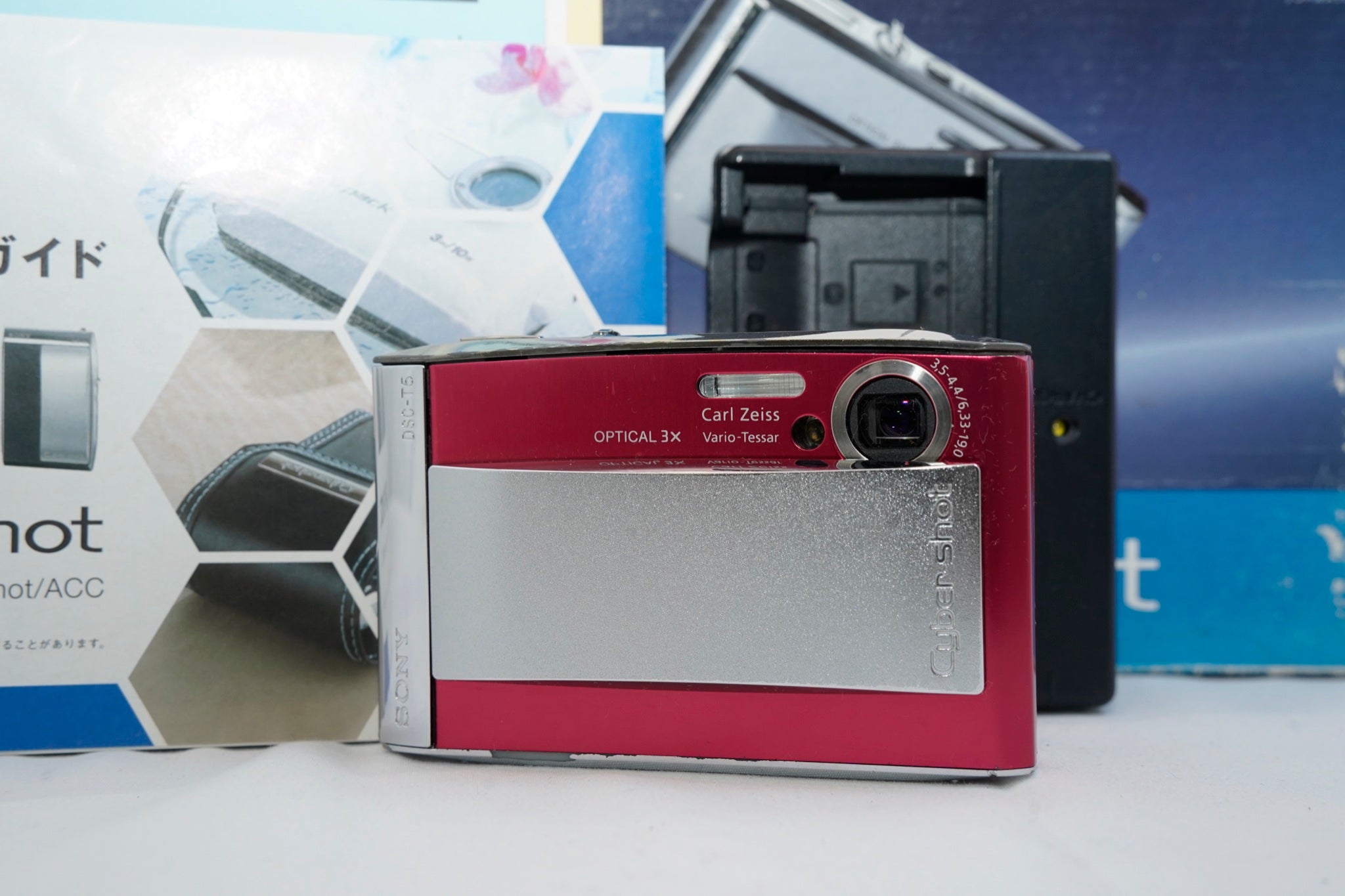 SONY Cyber-shot DSC-T5 レッド 箱 バッテリー 充電器付属