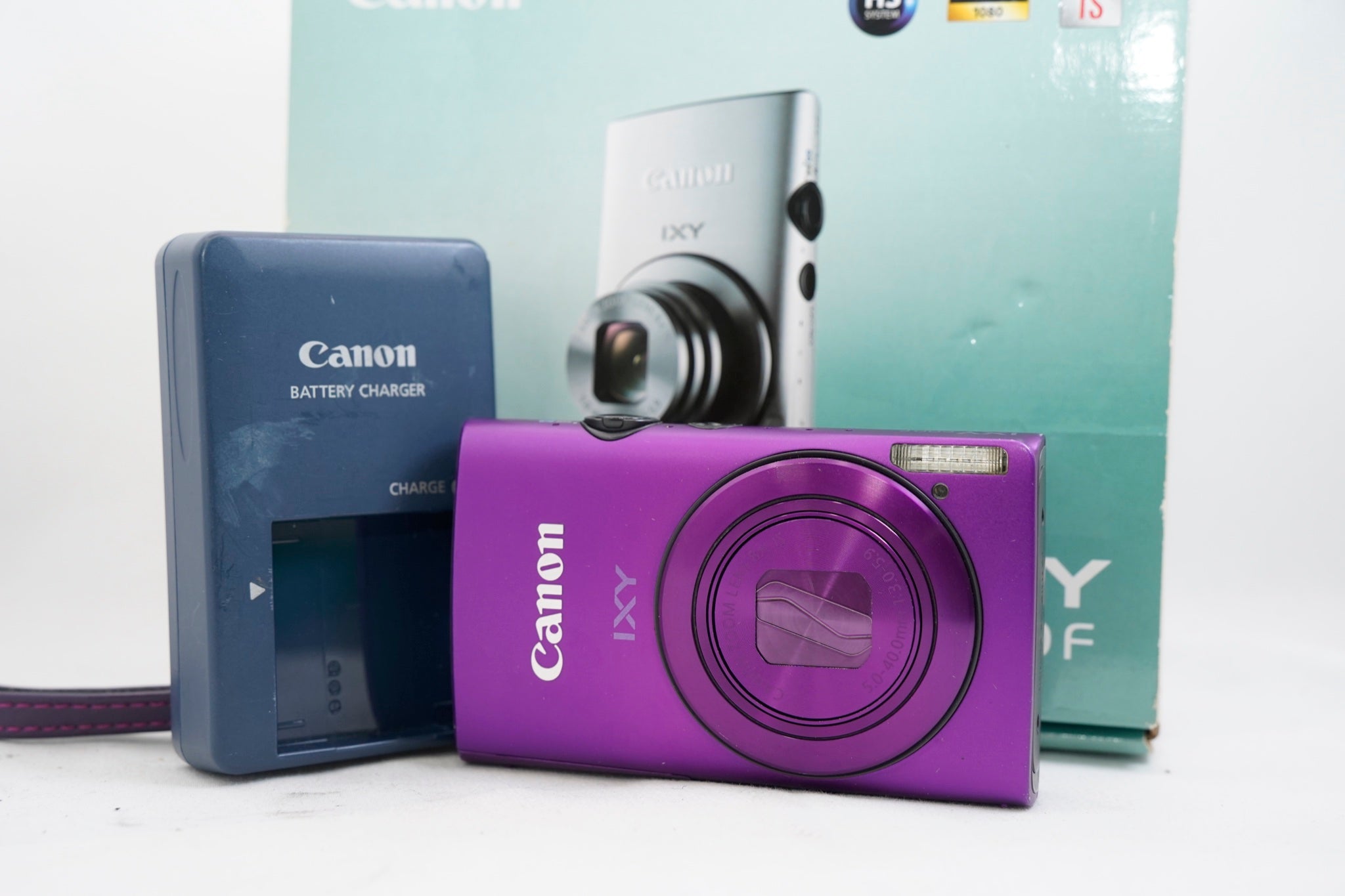 Canon IXY 600F パープル(付属:バッテリー・充電器・説明書・箱)