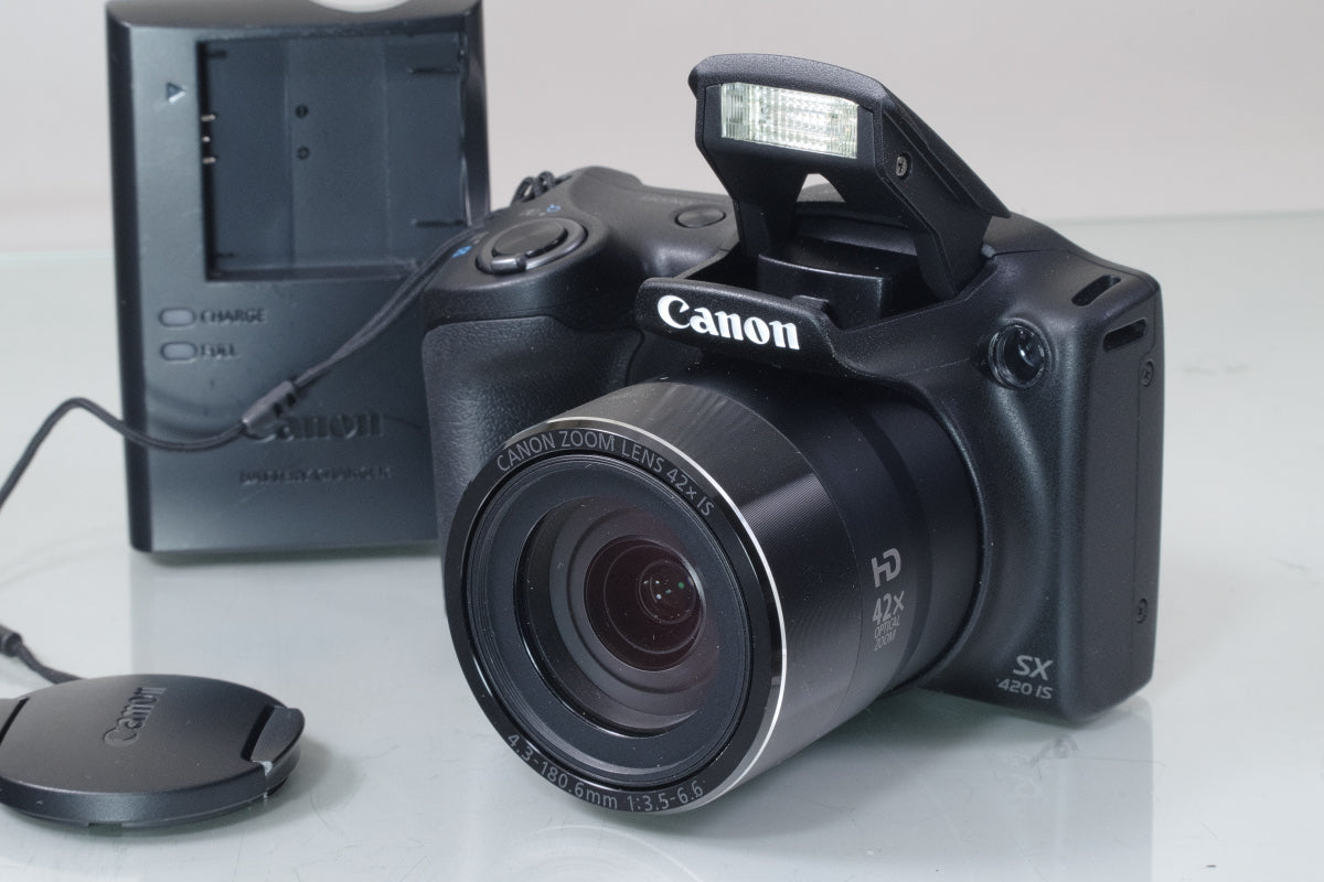 Canon PowerShot SX420 IS ブラック バッテリー, 充電器, 付き