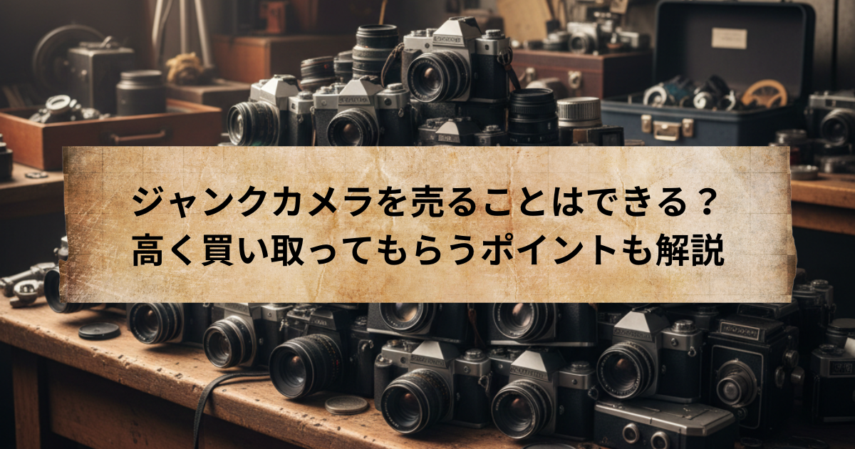 ジャンクカメラを売ることはできる？高く買い取ってもらうポイントも解説