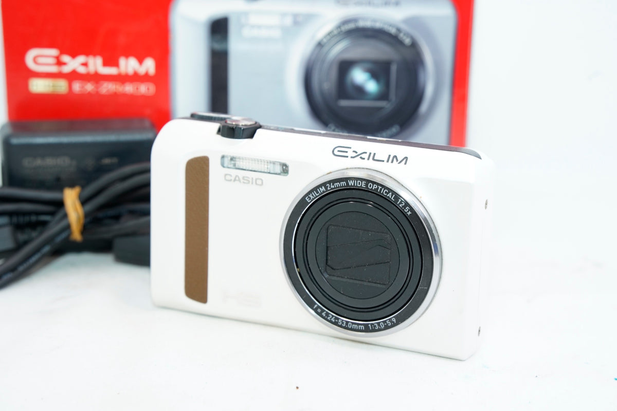 CASIO EXILIM EX-ZR400 ホワイト（付属：箱、充電器、バッテリー）