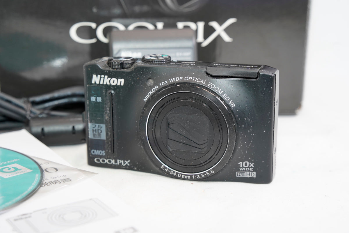 Nikon COOLPIX S8100 黒（付属：バッテリー、充電器、箱）