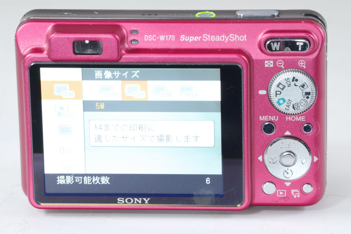 SONY Cyber-shot DSC-W170  レッド バッテリー, 付き